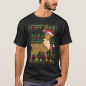 Ugly Xmas Sweater Style Lighting Reindeer Christma Tシャツ (正面)
