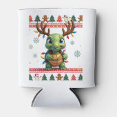 Ugly Xmas Sweater Style Lighting Turtle Christmas 缶クーラー (正面)