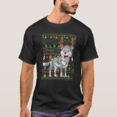 Ugly Xmas Sweater Style Lighting Wolf Christmas   Tシャツ (正面)