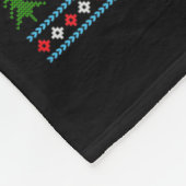 Ugly Xmas Tree Santa Riding Rat Terrier Dog Christ フリースブランケット (角)