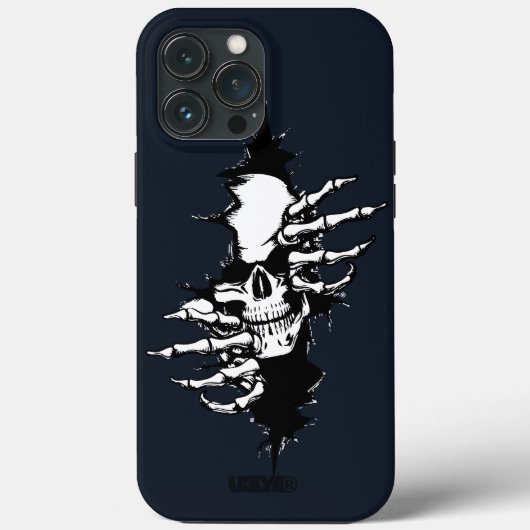 UGLYE®死の骨格がケースメイトに割れる Case-Mate iPhoneケース (裏面)