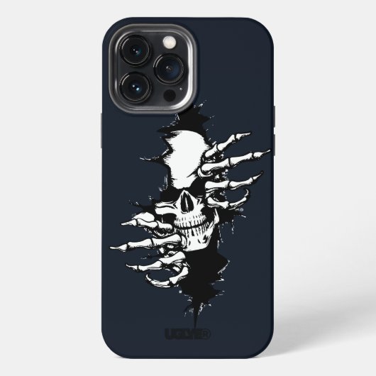 UGLYE® 死の骸骨がケースを突破 iPhoneケース (裏面)