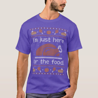 Uglyhangiving Here For Food family Tシャツ