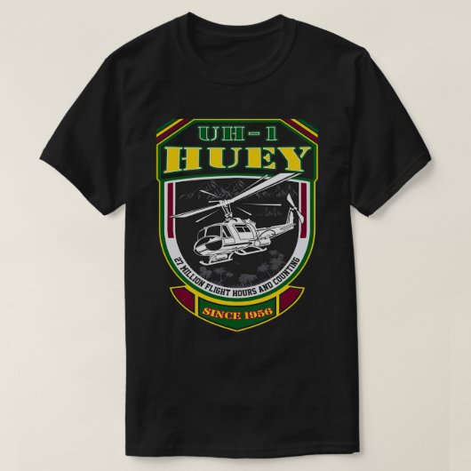 UH1ホイー1956年からベトナム退役軍人パイロット334 Tシャツ (デザイン正面)