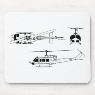 UH1 Hueyの青写真(Iriquois) マウスパッド