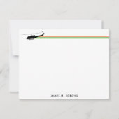 UH-1ヘリストライプのー文房具 ノートカード (正面)