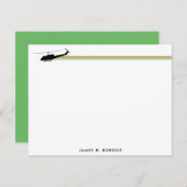 UH-1ヘリストライプのー文房具 ノートカード (正面/裏面)