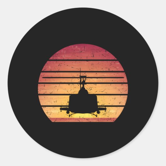 Uh-1ホイヘリスタイルベトナムチョッパー ラウンドシール (正面)