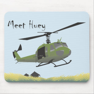 UH-1 Hueyの軍のマウスパッド マウスパッド