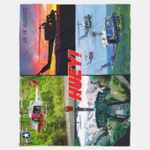 UH-1Nイロコイ語"HUEY" フリースブランケット (正面)