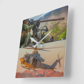 UH-1Y毒 スクエア壁時計 (傾斜)