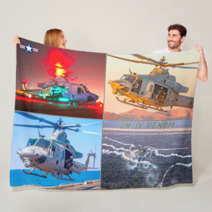 UH-1Y毒 フリースブランケット