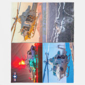 UH-1Y毒 フリースブランケット (正面)