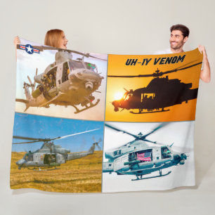 UH-1Y毒 フリースブランケット