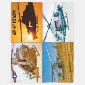 UH-1Y毒 フリースブランケット (正面)