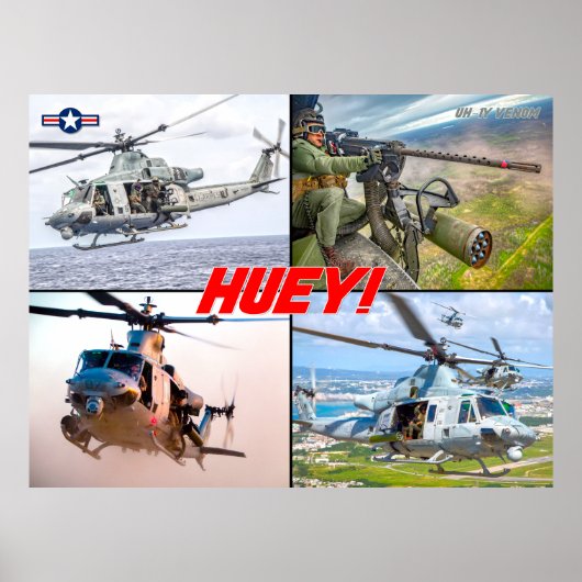 UH-1Y VENOM "HUEY" ポスター (正面)