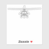 UH-60 Blackhawk前面 シール (シート)