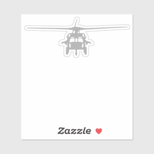 UH-60 Blackhawk前面 シール (シート)