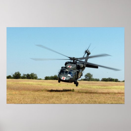 UH-60Aブラックホークヘリコプター ポスター (正面)