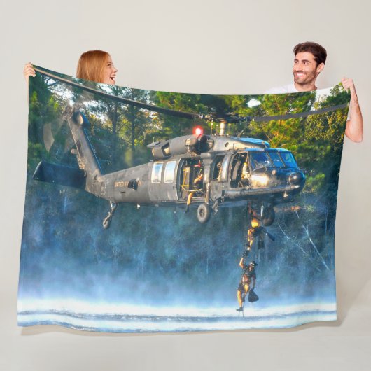 UH-60Mブラックホーク フリースブランケット (インサイチュ)