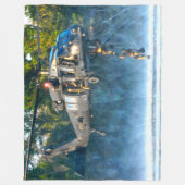 UH-60Mブラックホーク フリースブランケット (正面)