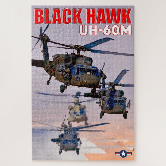 UH-60Mブラックホーク(20x30インチ) ジグソーパズル (縦)