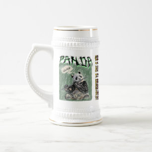 UH-HUH-PANDA SCRIBBLE ART ビールジョッキ