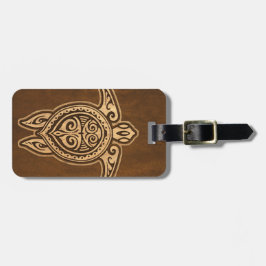 Uhane Honuのフェイクな木製のハワイのカメの荷物のラベル ラゲッジタグ