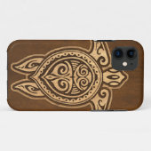 Uhane Honuのフェイクな木製のハワイのカメのiPhone 5の場合 Case-Mate iPhoneケース (裏面(横))