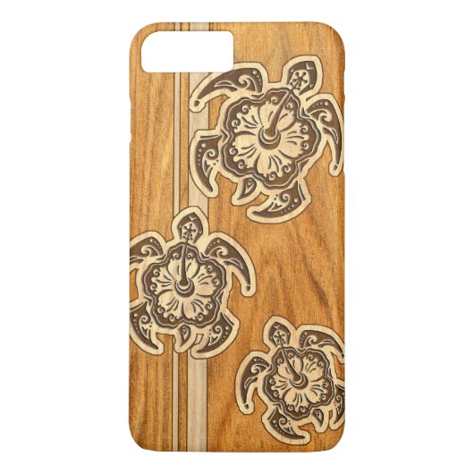Uhane Honuのフェイクな木製のハワイのカメ Case-Mate iPhoneケース (裏面)