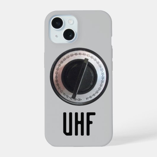 UHFテレビダイヤル iPhone 15ケース (裏面)