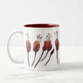 Uhiuhi Blossom Rare Native Hawaiian Elegant Floral ツートーンマグカップ (左)