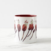 Uhiuhi Blossom Rare Native Hawaiian Elegant Floral ツートーンマグカップ (中央)