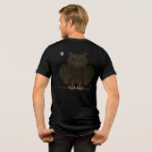 Uhloo Burnout Tee - 斬新なストリートウェア トライブレンドＴシャツ (裏面全面)