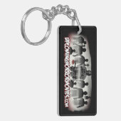 UHM二重味方されたKeychain (デザイン2) キーホルダー (正面左)