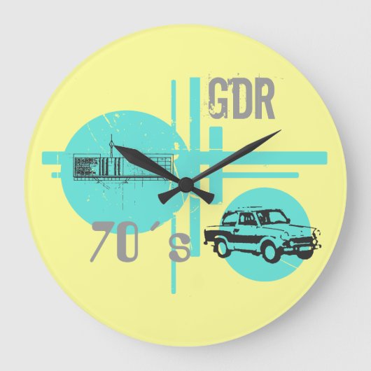 Uhr im DDR Style ラージ壁時計 (正面)