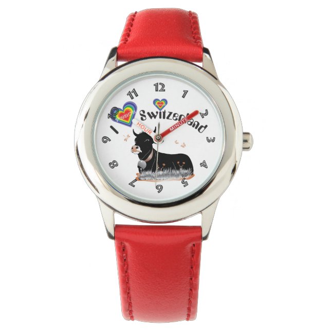 Uhr mit Schweizer - Entwurf Schweiz Suisse di Schw 腕時計 (正面)