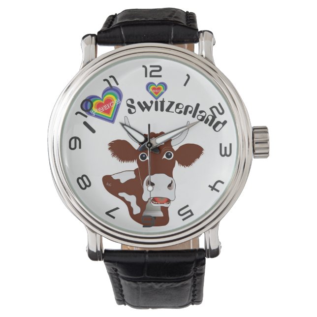 Uhr mit Schweizer-Entwurf Schweiz Suisse die Schwe 腕時計 (正面)