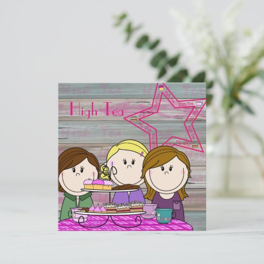 Uitnodiging - High Tea - Party Girls 招待状 (スタンド正面)