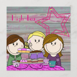 Uitnodiging - High Tea - Party Girls 招待状