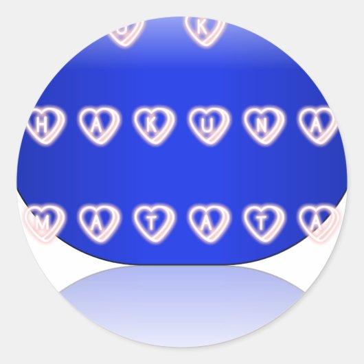 UKハクナマタタアートプリント ラウンドシール (正面)