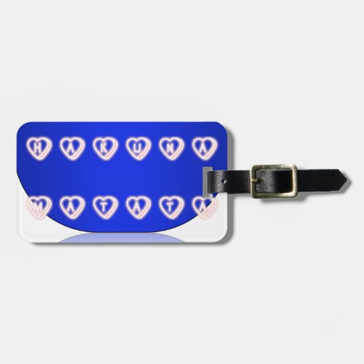 UKハクナマタタアートプリント ラゲッジタグ (正面横)