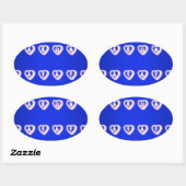 UKハクナマタタアートプリント 楕円形シール (シート)