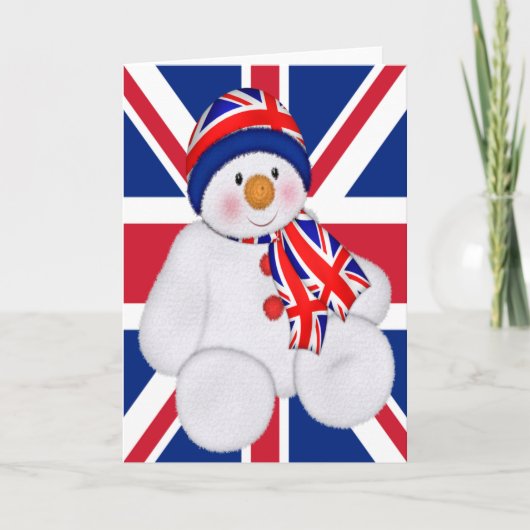 UK クリスマススノーマン シーズンカード (正面)