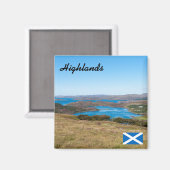 UK，スコットランド – スコットランド・ハイランズ・シースケープ マグネット (正面/裏面)