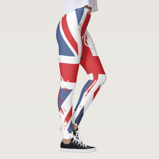 UK フラグ レギンス - ダメージ加工 ユニオンジャック パンツ ギフト (右)