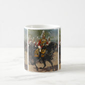 UK 1st Life Guards of the Household Cavalry patrol コーヒーマグカップ (中央)