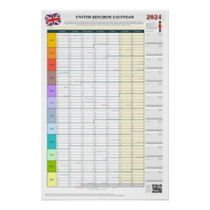 UK 2024カレンダー ポスター