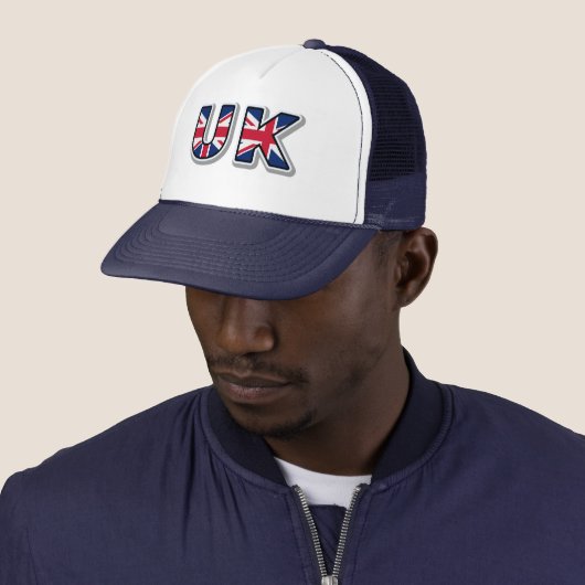 UK British Union Jack Navy Blue Trucker Hat キャップ (インサイチュ)