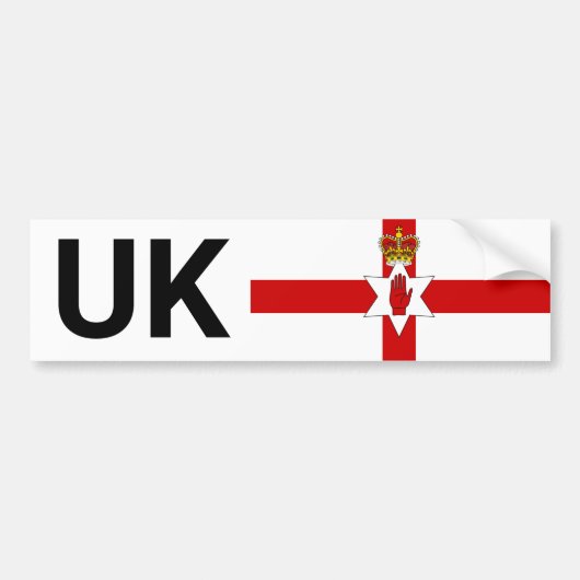 UK Car Stecker & North Irelandは海外旅行 バンパーステッカー (正面)